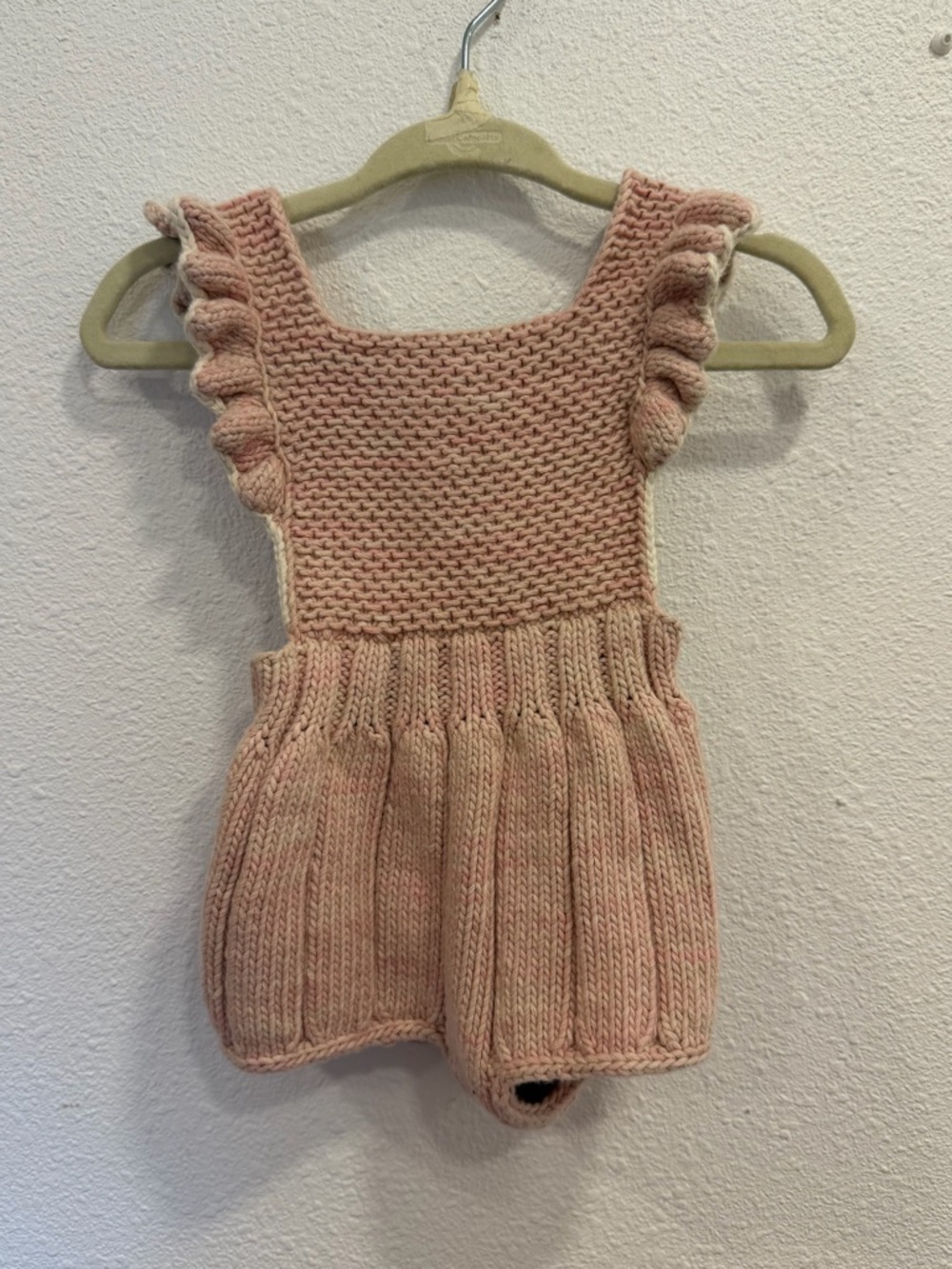 Mishka Pink Knit Ruffle Strap One-Piece Bodysuit